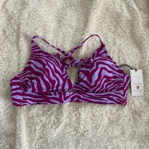 Purple Target Bikini Top